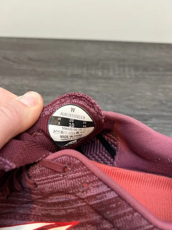 Altra Maroon Knit Running Sneakers with Orange Inner - Picture 6 of 6